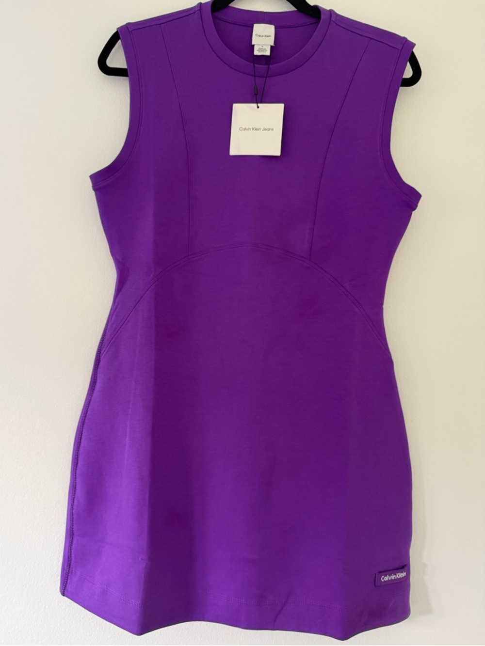 Calvin Klein Jeans Purple Athletic Dress NWT Sleeveless Fit  Size M